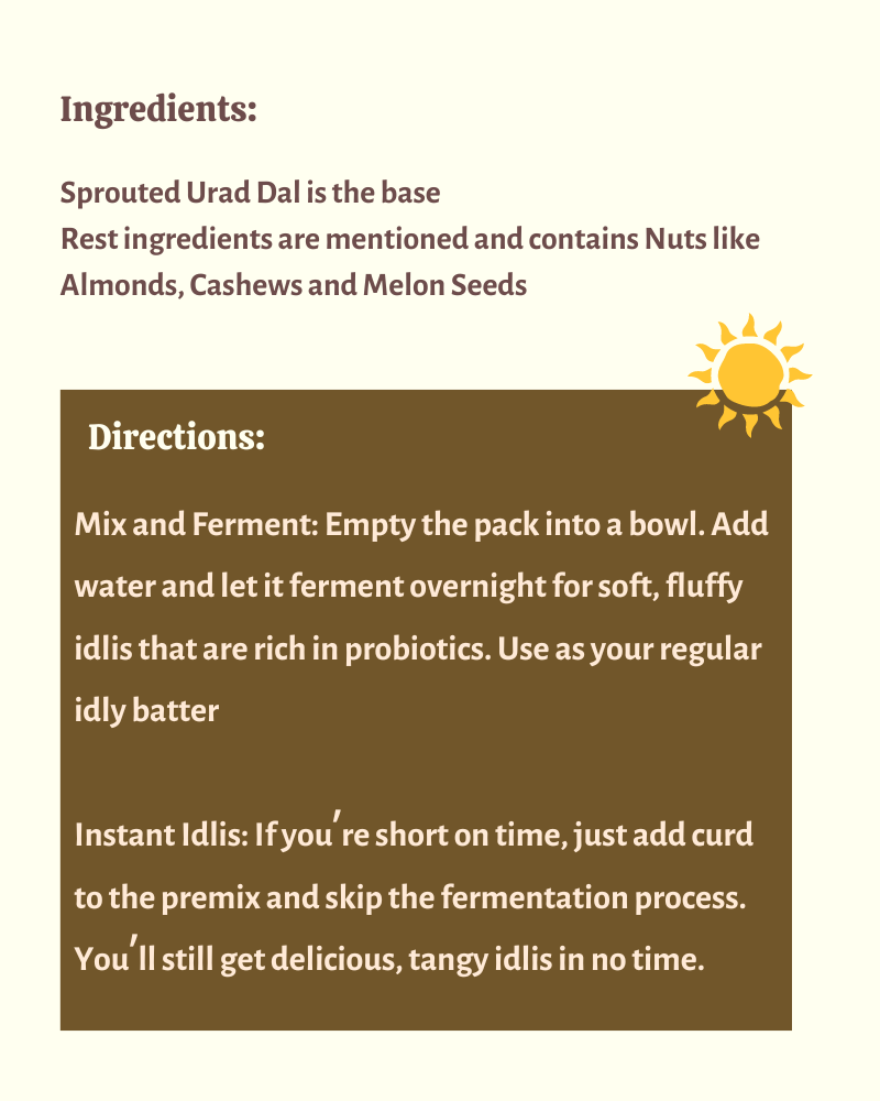 Customize Instant Idly Premix - Nutreatlife